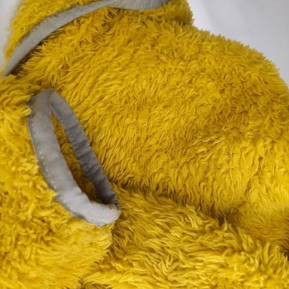 North Face hooded sweatshirt teddy bear fuzzy hoodie yellow gray half dome small - Picture 13 of 16